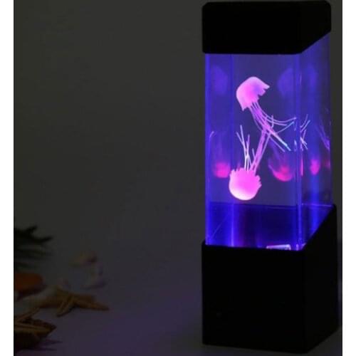 Changing Table Lamp Led Jellyfish Tank Night Light Color Aquarium Electric Mood Lava Lamp For Kids Children Gift Home Room Decor