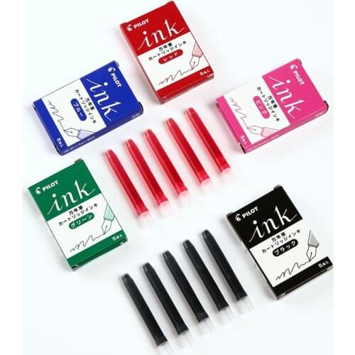 PILOT IRF-5S Disposable Color Ink 5pcs/Boxed 8 Colors for 78G Smiley Fountain Pen Ink Non-carbon Non-ink School/Office Supplies