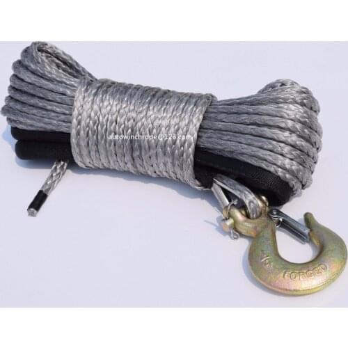 Grey 6mm*30m ATV Winch Line,ATV Winch Cable,Synthetic Rope,Winch Cable 6mm,Tow Rope Car