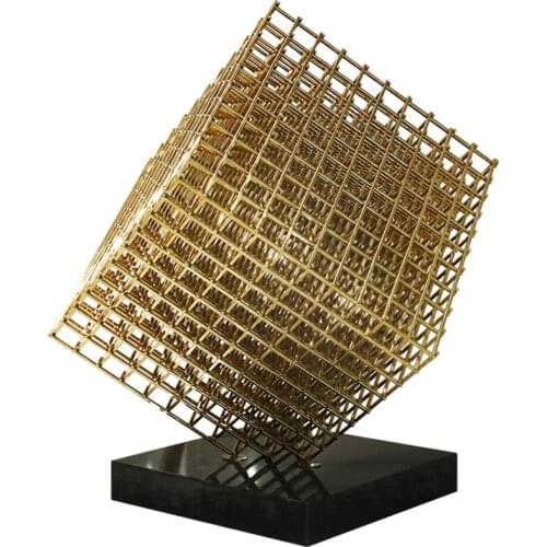 Modern abstract sculpture hotel villa entrance large floor metal decoration