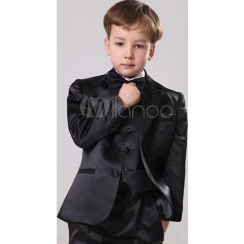 Dark Red Kids Velvet Formal Tuxedos Shawl Lapel One Buttons Black Pants For Boys Formal Wear Winter Clothing for Kids