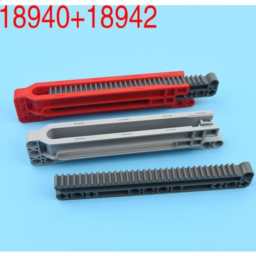 High-tech building block 18940 Gear frame 1 x 14 x 2 Housing 18942 Gear frame 1 x 14 x 2 with shaft hole and pin hole