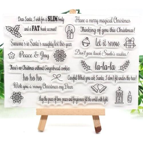 YPP CRAFT Christmas Transparent Clear Silicone Stamps for DIY Scrapbooking/Card Making/Kids Crafts Fun Decoration