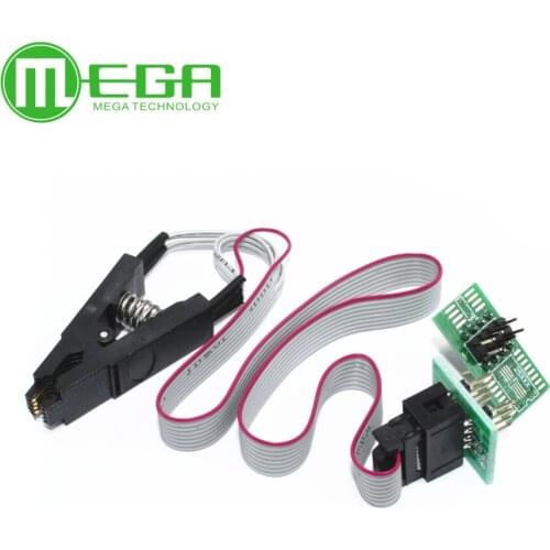5sets update version SOIC8 SOP8 Test Clip For EEPROM 93CXX / 25CXX / 24CXX in-circuit programming+2 adapters