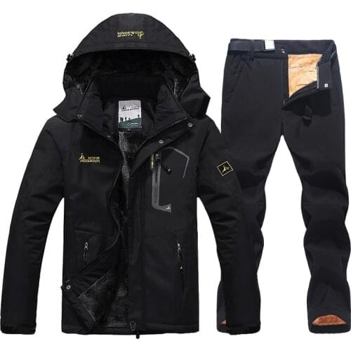 Winter Ski Suit For Men Waterproof Ski Jacket Pants Set Windproof Keep Warm Outdoor Snow Skiing and Snowboarding Jacket Men