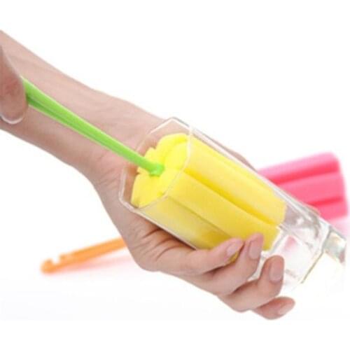 1PC Kitchen Cleaning Tool Sponge Brush For Wineglass Bottle Coffe Tea Glass Cup F75