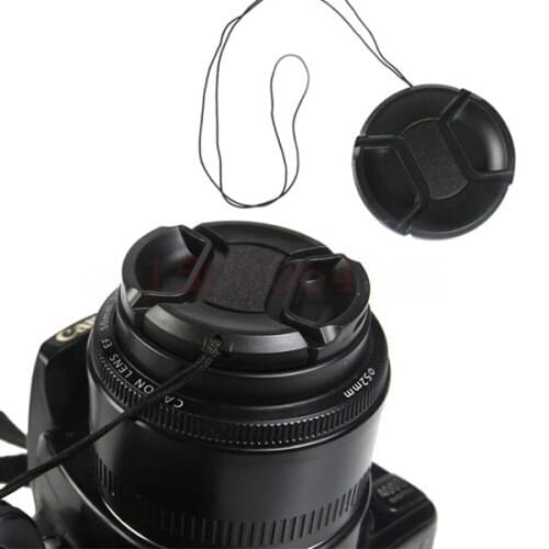 2pcs 77mm Center Pinch Snap-on Front Lens Cap For can&n 24-70 17-40 24-105 100-400 28-300MM Lens Filters With String