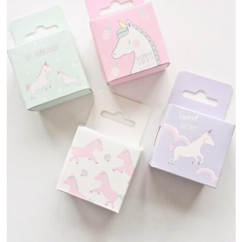 2pcs/Box Sweet Unicorn Masking Tape Album Scrapbooking Decor Washi Tape School Supply Stationery