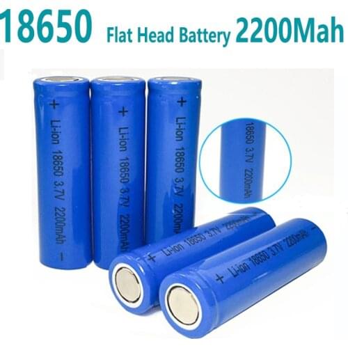 2PCS New Original 18650 Rechargeable battery 3.7v 2200mah 18650 Lithium Li-Ion Batteries for Powerbank