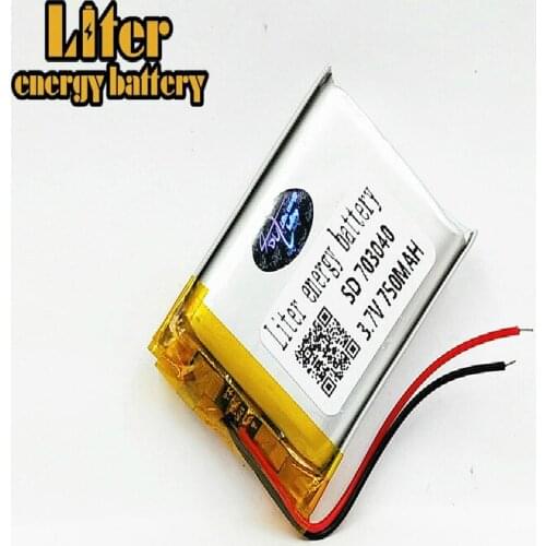 3.7V lithium polymer battery 703040 750MA Li-Po Battery With PCB For DVD MP3 MP4 MP5 GPS Power Bank Bluetooth GPS Navigator Toy