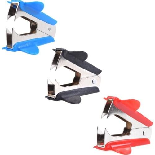 3 PCS Extra Wide Steel Jaws Style Staple Remover (Black, Red, Blue)