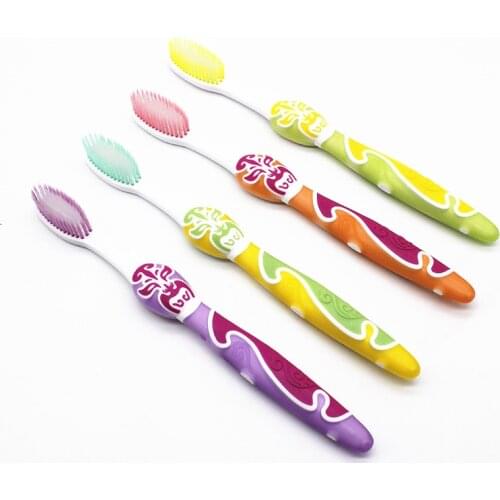 4 Colors Soft Bristles Toothbrush Chinese Traditional Style Dental Personal Care Tooth Brush Travel Eco Friendly Brush Tooth