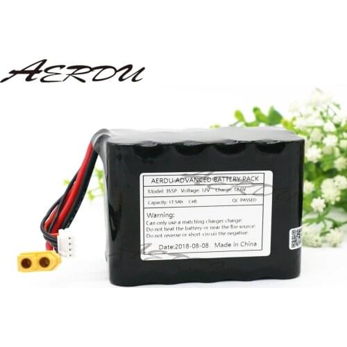 AERDU 11.1V 3S5P 17.5Ah 12.6V UAV Rechargeable lithium ion battery pack For NCR18650GA 10.8V Balance RC toy JST-XH XT60 50A