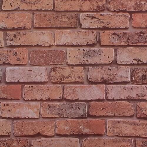 Beibehang Cyan red brick PVC wall paper wallpaper for walls 3 d sitting room bedroom shop restaurant stickers papel de parede