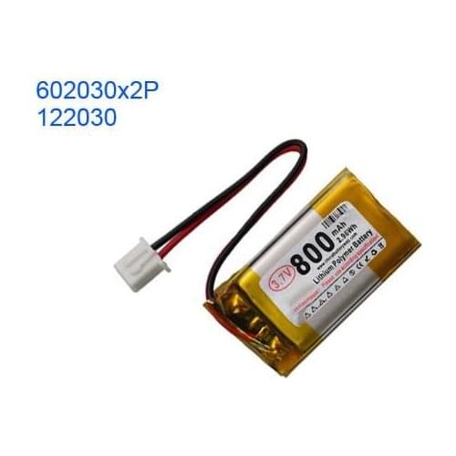Free shipping 1pcs 602030-2P 122030 800mAh 3.7V polymer lithium battery li-po rechargeable battery