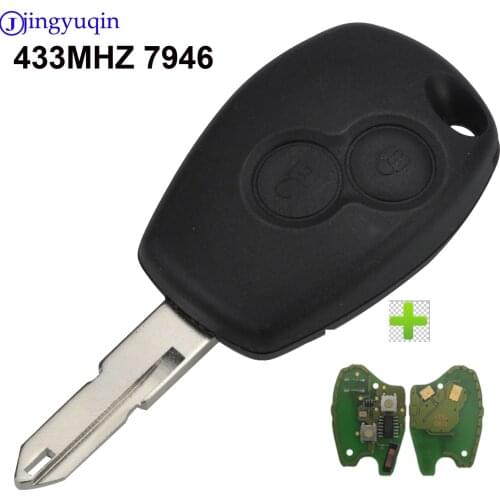 433MHz Transponder PCF7946 Chip for Renault Vivaro Movano Traffic Master 2 Button Ne73 Uncut Blade Fob Remote Car key Styling