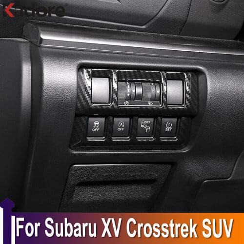 For Subaru XV Crosstrek SUV 2018 2019 2020 Car Head Light Lamp Switch Cover Trim Car Headlight Control Frame Sticker Accessories