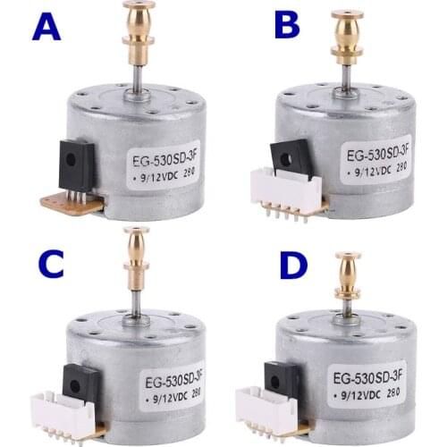 EG530SD-3F DC5-12V 3-Speed 33/45/78 RPM Adjustable Metal Turntables Motor Copper Sleeve Motor for Turntable Record Player