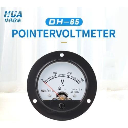 HUA DH-65 AC Voltmeter Pointer Analog Voltage Measurement Tools Circle Marine Electrical Instruments Factory Wholesale