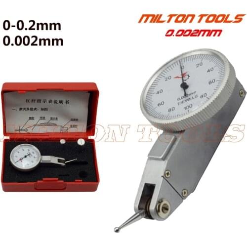 0-0.2mm 0.002mm 7Jeweld Miron Dial Test Indicator 0-0.8mm 0.01mm dial indicator dial Level Gauge Scale Precision Metric Dovetai