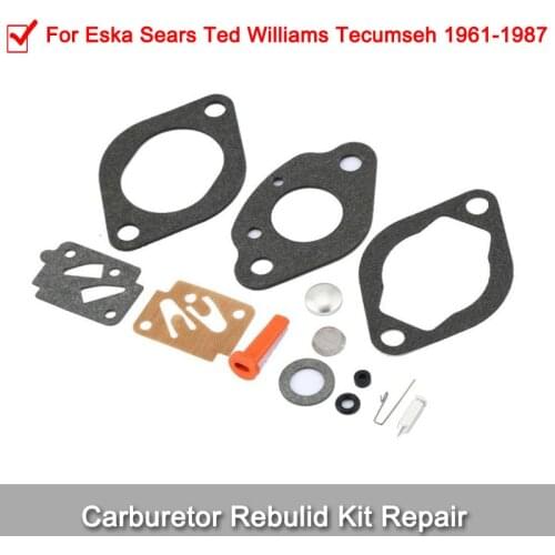 Carburetor Rebuild Kit Repair For Eska Sears Ted Williams Tecumseh Outboard Motor 1961-1987