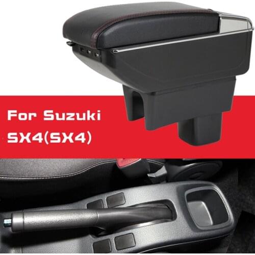 Leather Car Armrest For Suzuki SX4 Centre Console Storage Box