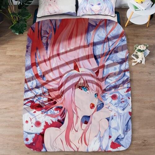 DARLING in the FRANXX Summer Blanket Cartoon Anime Blanket Throw Soft Warm Camping Blanket Thin Quilt Girl Bedroom