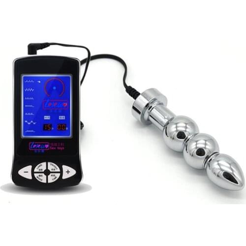 New Electro Sex Metal Bullet Anal Plug, Double electrode Anal Vibrator Butt Plug Sex Toys for Men/ Women Gay Electro Shock