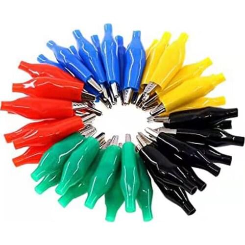20 pieces of 28mm metal alligator clip G98 alligator electric clip test probe meter belt plastic boots car car battery