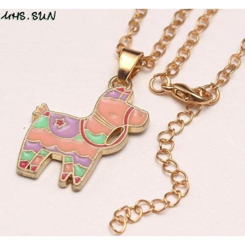 MHS.SUN 3Pcs Kids Girls Cute Dog Pendant Necklace Fashion Design Child Toddler Charm Alloy Chain Necklace For Birthday Gifts