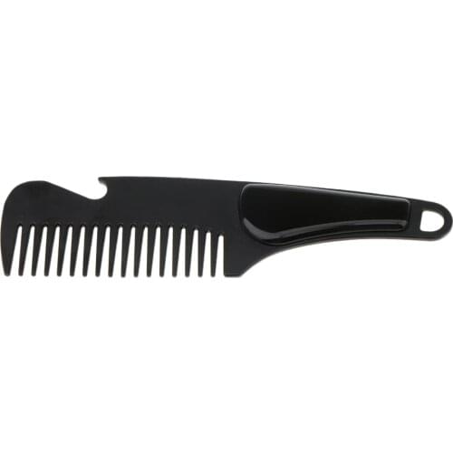 Beard Comb Mens Shaving Mini Pocket Mustache Comb with Bottle Opener Design