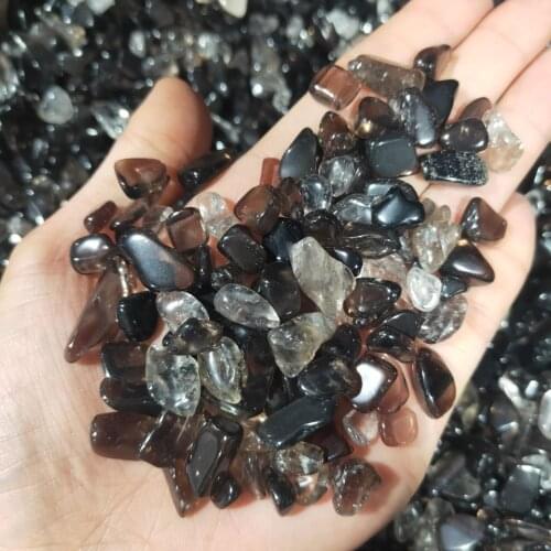 100g Natural Crystal Gravel Specimen Brown Quartz Stone Rock Home Decoration Stones And Minerals Natural for Aquarium