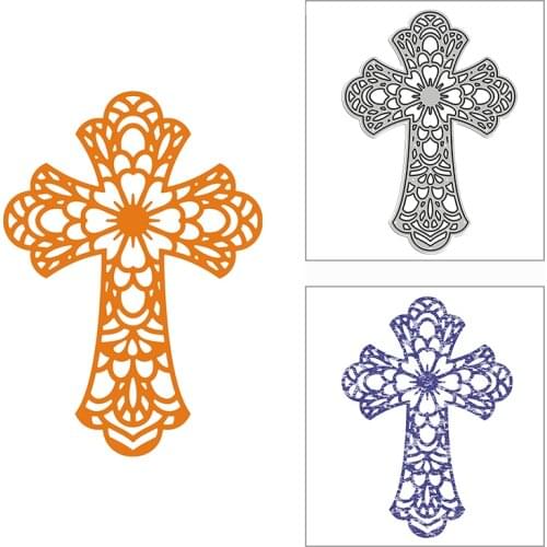 New 2021 Floral Brooch Cross Metal Cutting Dies for DIY Scrapbooking Paper and Card Making Decorative Embossing Craft No Stamps