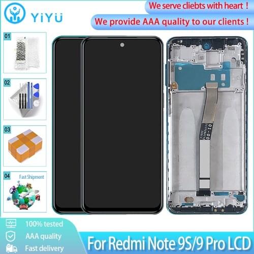 6.67" Original Display For Redmi Note 9S LCD Display Screen With Touch Panel Digitizer Replacement AAA+ For Redmi Note 9 Pro LCD