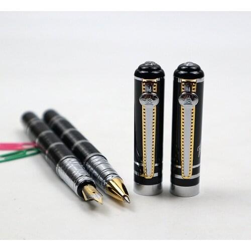 Luxury Metal Ballpoint Pen/Fountain pen 0.5mm Black Ink Roller Ball Pens For Business Gifts Writing Office School Supplies