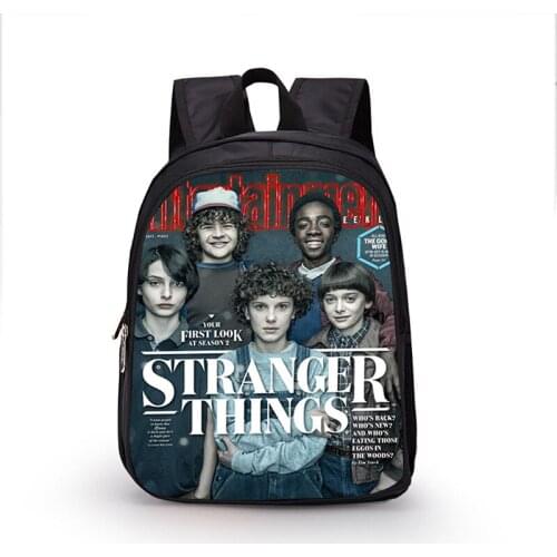 3D Mochila Stranger Things Backpack School Bags for Teenage Girls TV Show Pattern Small Backpack Women Bookbag Sac A Dos Zipper