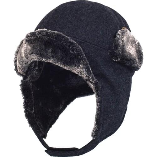 Trapper Winter Hats for Men Trooper Russian Warm Cap with Ear Flaps Women Ushanka Bomber Fur Hats