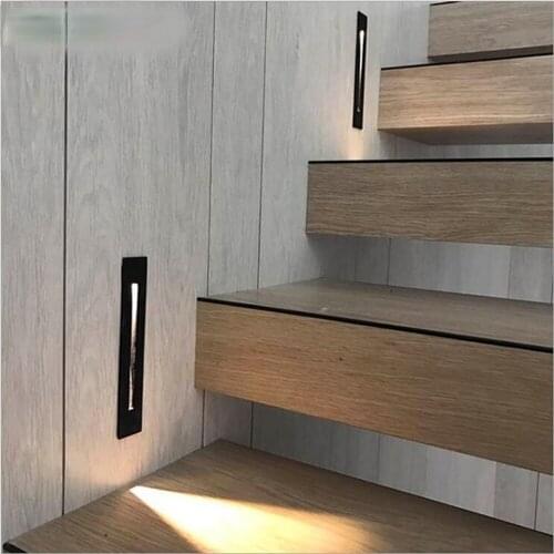 3W LED wall light, embedded staircase for interior decoration, aluminum stairs, night and corridor