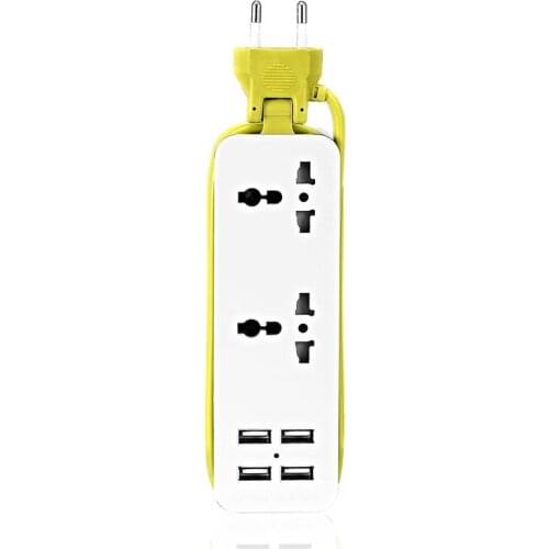 EU Power Strip With USB Portable Extension Socket US UK European Plug 1.5m Cable Power Strip Travel Adapter Smart Phone Charger