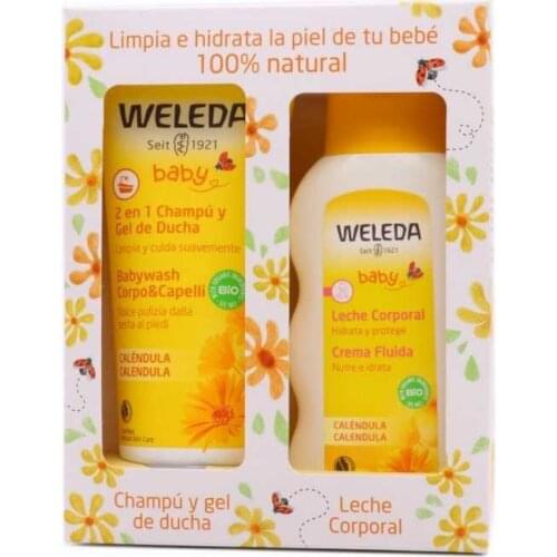 WELWDA PACK LECHE CORPORAL CALENDULA+CHAMPU Y GEL CALENDULA