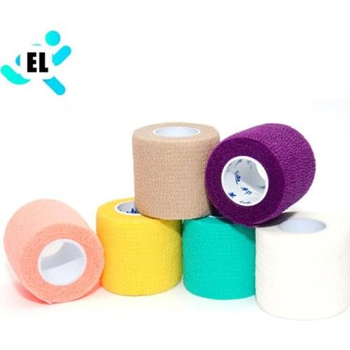 1 Roll Sports Gym Muscles Tape Adhesive Cotton Elastic Bandage Therapeutic Physio Strain Injury Support 4.5Mx5CM