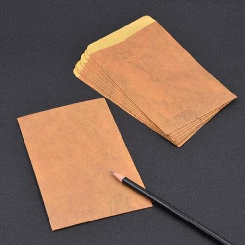 Chzimade 10pcs Brown Paper Envelope Wax Seal Envelope Postcard Package Gifts Envelope