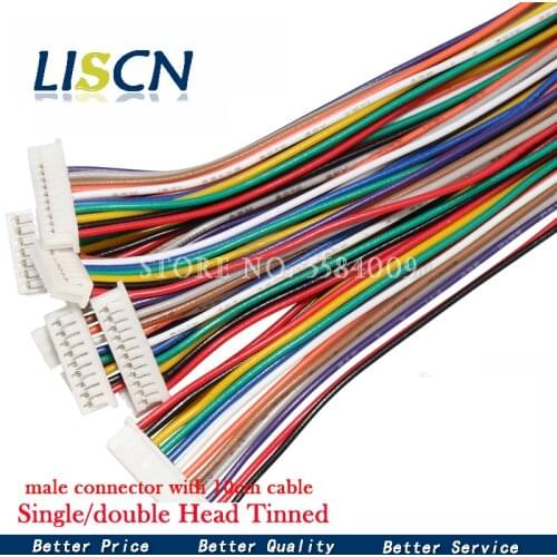 10PCS Mini Micro JST 1.25 2/3/4/5/6/7/8/9/10 Pin Female Plug Connector with Wire 1.25MM 10cm 15cm 20cm Single/double Head Tinned