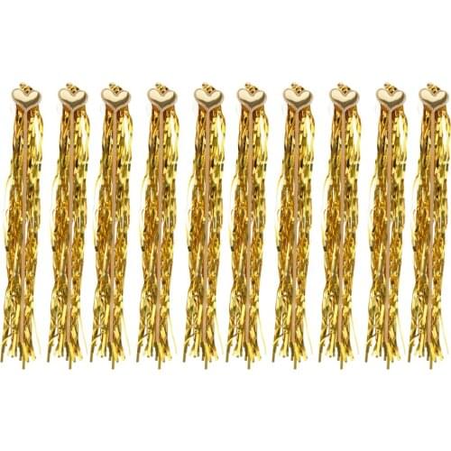 10pcs Tinsel Fairy Heart Twirling Ribbon Wands Sticks Wands Wedding Photo Prop