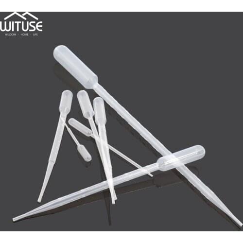 100Pcs 0.2/0.5/1/2/3/5/10mL Disposable Plastic Dropper Polyethylene Makeup Tools Transfer Laboratory Tools Graduated Pasteur