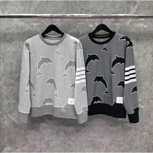 2021 Fashion Brand Spring Autumn hooded Clothing Dolphin Pattern Jacket Men Sweatshirts Pullover Casual Sportswear Coat