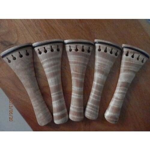 5 pcs violin tailpieces 4/4 nice flamed maple wood , violin parts