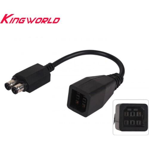 50pcs Hight quality 2-port AC Power Supply Adapter Transfer Connectors Adaptor Converter Cable for XBOX360 to Xbox 360 Slim