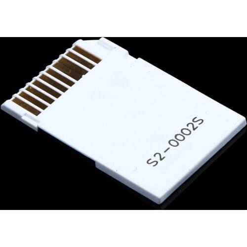 Memory Card Adapter Micro SD TF Flash Card to Memory Stick MS Pro Duo for PSP Card Dual 2 Slot Adapter White