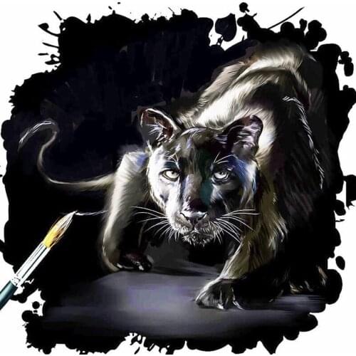 Full Drill 5D DIY Diamond Painting "Panthers"Embroidery Diamond Cross Stitch Rhinestone Mosaic Picture Leopard Home Decor Gifts